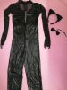 Kids Costumes to Hire - SLIM Unitard Black  - WET LOOK - GIRL